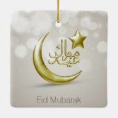 Élégante Eid Moubarak Gold Moon Star - Ornement (Dos)
