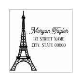 Elegante Eiffeltoren #2 Tekennaam Retouradres Rubberstempel (Afrduk)