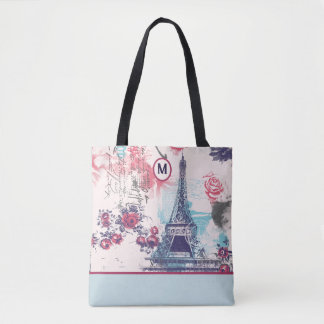 Elegante Eiffeltoren Paris en Red Roses Canvas tas