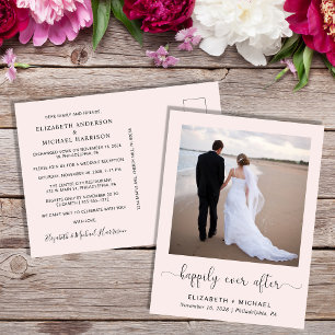 Elegante Eind goed, al goed Foto Bruiloftsreceptie Uitnodiging Briefkaart