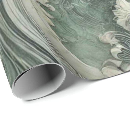 Elegante Emerald Barok Elegance Cadeaupapier (Rol Hoek)