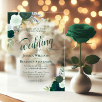 Elegante Emerald Green Boho Rozen Fancy bruiloft