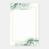 Elegante Emerald Green Ombre Marmer Gepersonalisee Post-it® Notes (Voorkant)