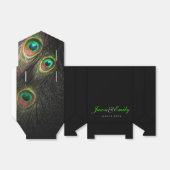 Elegante Emerald Green Peacock bruiloft Bedankdoosjes (Uitgevouwen)