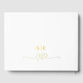 Elegante Emerald Green Roos Medium bruiloft Folie Gastenboek (Achterkant)