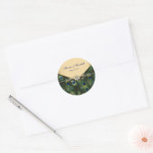 Elegante Emerald Groene en Gouden Peacock Bruiloft Ronde Sticker (Envelop)