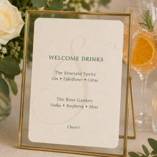 Elegante Emerald Signature Dranken Trouwdag