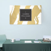 Elegante en Abstracte gouden penseelstreken Banner (Beurs)