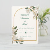 Elegante en  bruiloft uitnodiging Kaart (Staand voorkant)