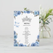 Elegante en chic koppel bruidsshowers menu (Staand voorkant)