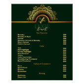 Elegante en Classy Hair Stylist prijslijst Perfect Poster (Voorkant)