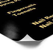 Elegante en Classy Nail Tech prijslijst Perfect Poster (Hoek)