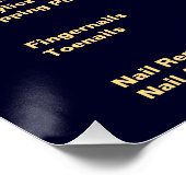 Elegante en Classy Nail Tech prijslijst Perfect Poster (Hoek)