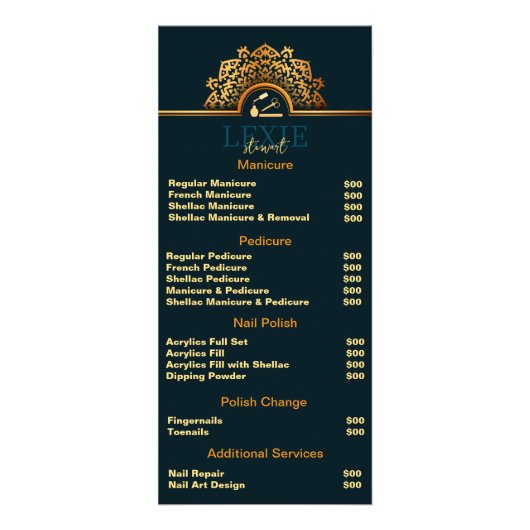 Elegante en Classy Nail Tech Reclamekaart (Voorkant)