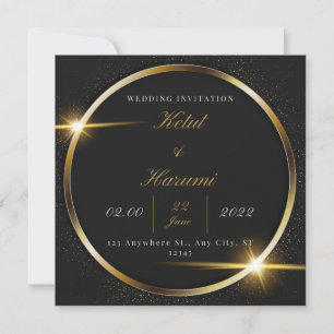 Elegante en eenvoudige trouwuitnodigingskaart kaart