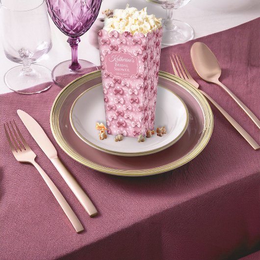 Elegante en grillige roze coquette linten bruidsju bedankdoosjes