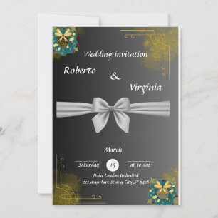 Elegante en huwelijksuitnodiging feestdagenkaart