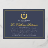 Elegante en minimalistische medische school Afstud Folie Uitnodiging (Voorkant)