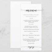 Elegante en minimalistische menukaart (Voorkant / Achterkant)