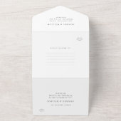 Elegante en moderne all-in-one uitnodiging (Buitenkant)