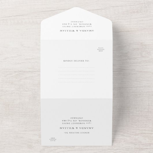 Elegante en moderne alles in één uitnodiging (Buitenkant)