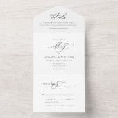 Elegante en moderne alles in één uitnodiging (Binnen)