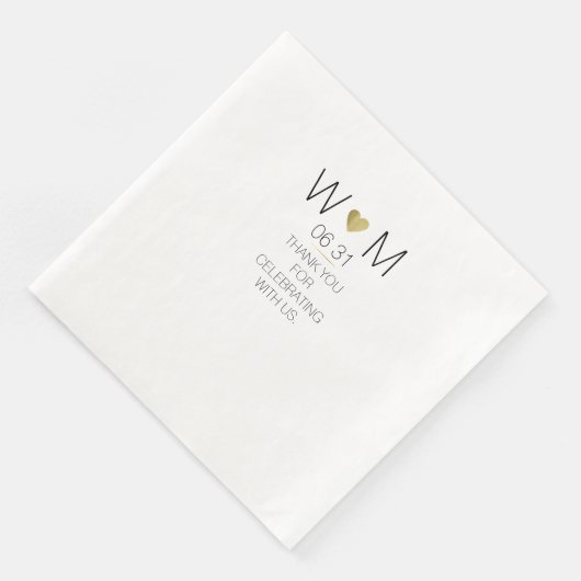 Elegante en moderne bruiloft servet (Hoek)