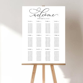 Elegante en moderne bruiloft zitkaart poster