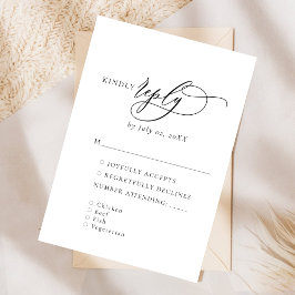 Elegante en moderne RSVP-reactiekaart RSVP Kaartje