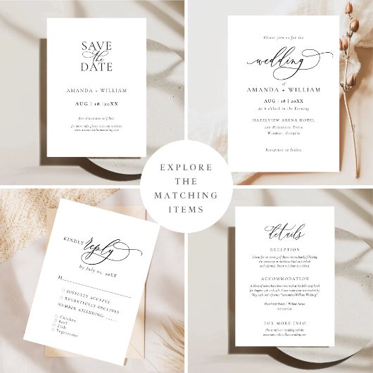 Elegante en moderne RSVP-reactiekaart RSVP Kaartje