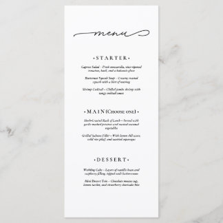 Elegante en Moderne Trouwdag Menu