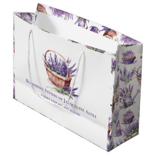 Elegante en moderne waterverf bloemenwinkel groot cadeauzakje