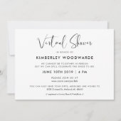 Elegante en moderne zwart-wit virtuele douche kaart (Voorkant)