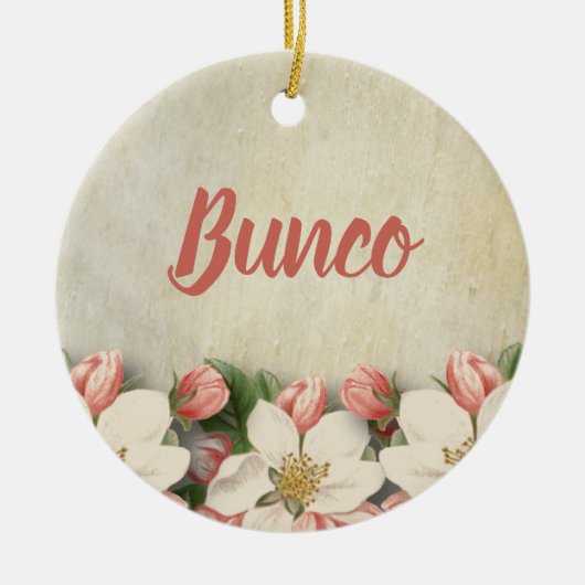 Elegante en mooie  Bunco speler Keramisch Ornament (Voorkant)