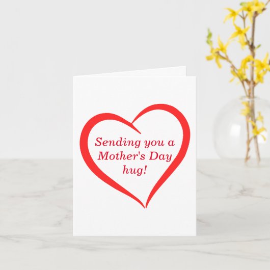 Elegante en Schattigee Heartfelt Hug Happy Moederd Kaart (Gele Bloem)