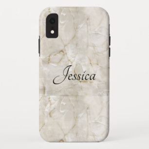 Elegante en slanke zwarte QR-code iPhone XR Hoesje