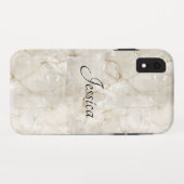 Elegante en slanke zwarte QR-code Case-Mate iPhone Case (Achterkant (horizontaal))