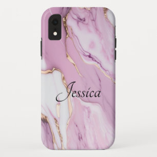 Elegante en slanke zwarte QR-code iPhone XR Hoesje