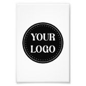 Elegante en slanke zwarte QR-code Foto Afdruk (Voorkant)