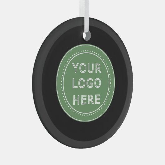 Elegante en slanke zwarte QR-code Glas Ornament (Voorkant Rechts)