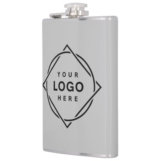 Elegante en slanke zwarte QR-code Heupfles (Links)