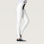 Elegante en slanke zwarte QR-code Leggings (Rechts)