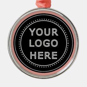 Elegante en slanke zwarte QR-code Metalen Ornament