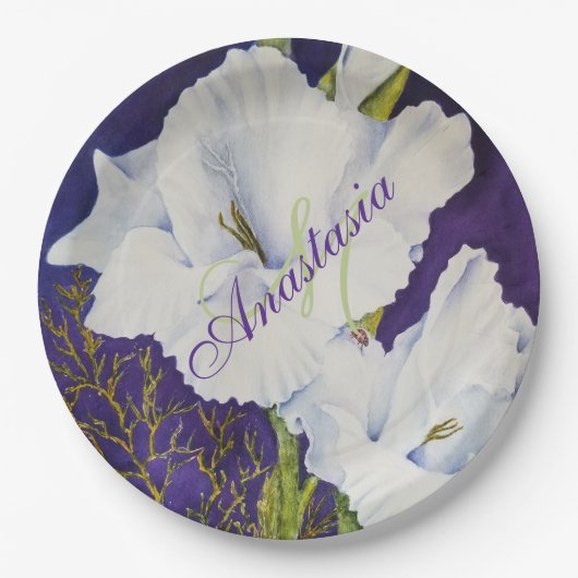 ELEGANTE EN SOFISTISCHE PARTIJMONOGRAM PAPIEREN BORDJE (Voorkant)