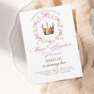 Elegante en sprookjesachtige prinsessen verjaardag kaart