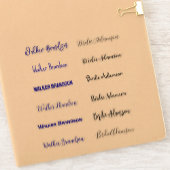 Elegante en stijlvolle naamstickers sticker