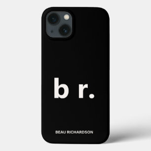 Elegante en strakke zwarte QR-code iPhone 13 Hoesje