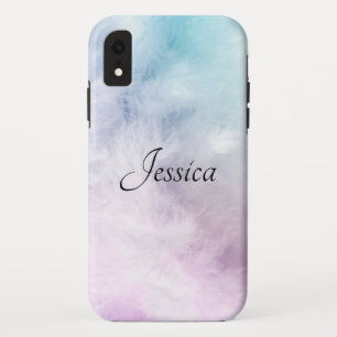Elegante en strakke zwarte QR-code iPhone XR Hoesje