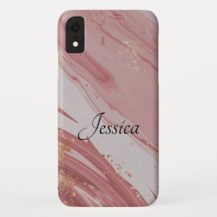 Elegante en strakke zwarte QR-code iPhone XR Hoesje