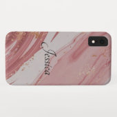 Elegante en strakke zwarte QR-code Case-Mate iPhone Case (Achterkant (horizontaal))